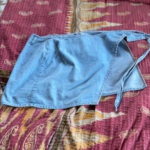 Denim Wrap Skirt